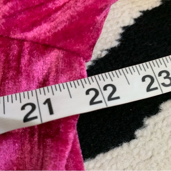 NWOT A New Day Velvet Hot Pink Long Sleeve Velour Jumpsuit Plus Size XXL - Picture 9 of 11